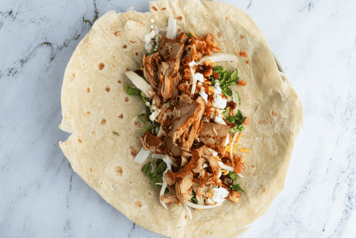 Carolina BBQ Chicken Wraps
