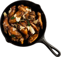 Garlic Parmesan Wings plated with garlic and Parmesan