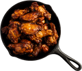 Sweet KC Chicken Wings plated with Kansas City barbecue sauce