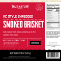 True Nature KC Shredded Brisket product label
