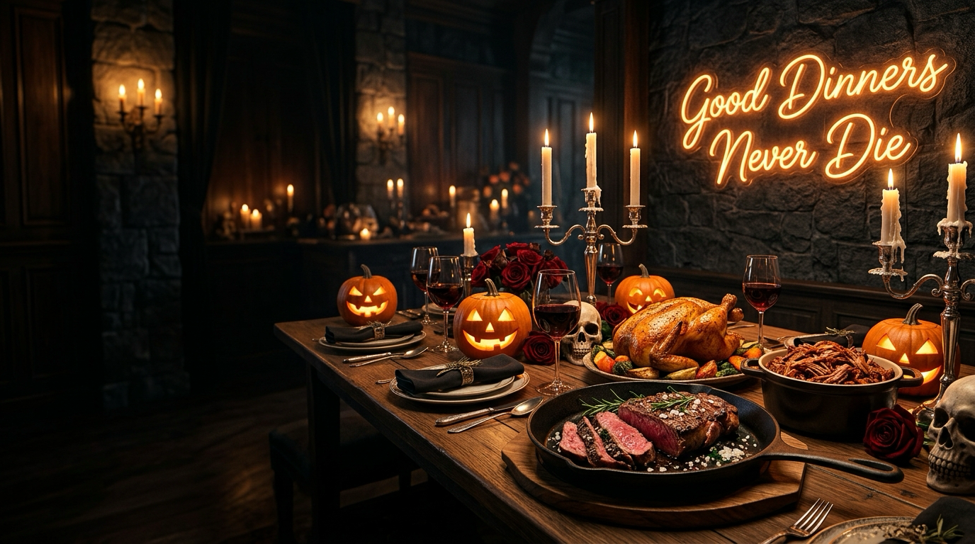 Halloween dinner inspiration with an autumn atmosphere